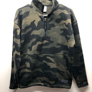 Camouflage quarter zip by Pink Victoria secret.  This is a size XS